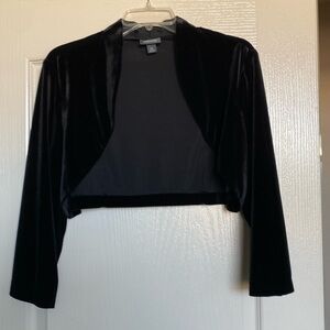 Dress Barn Collection Black Velvet Shrug